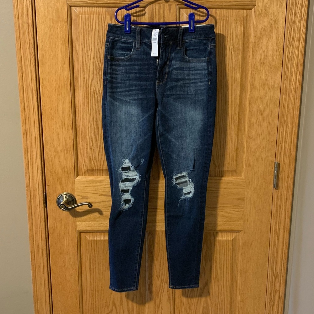 NEVER WORN high wasted dark wash jeans - 2 short